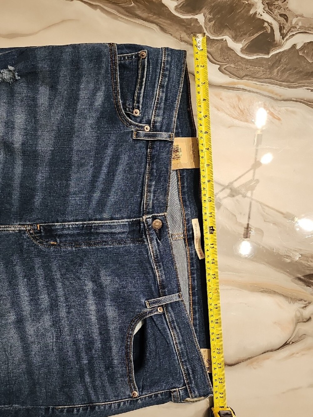 Levi's - Women's Slim Distressed Blue Jeans - Picture 6 of 9